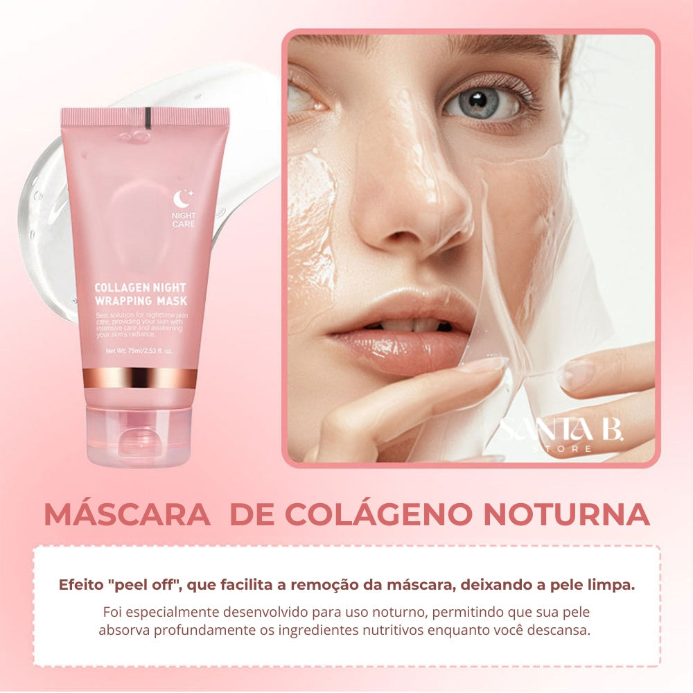 Máscara de Colágeno Noturna – Hidrata, Rejuvenesce e Ilumina a Pele