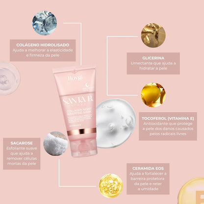 Máscara de Colágeno Noturna – Hidrata, Rejuvenesce e Ilumina a Pele