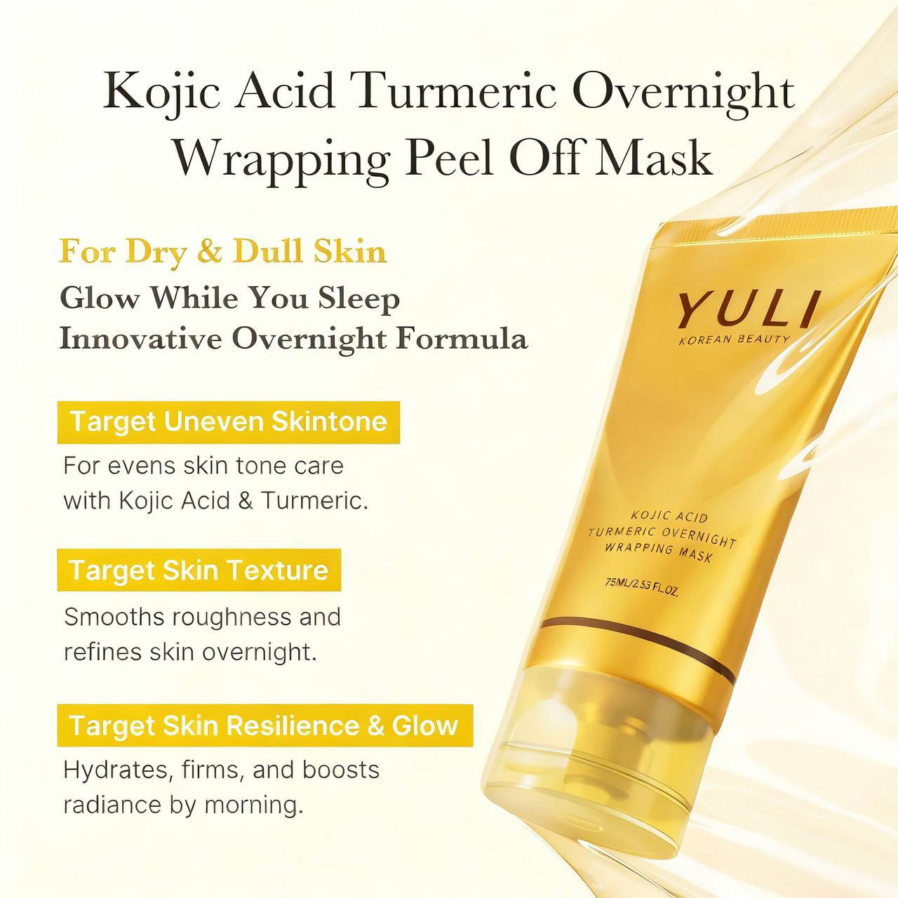 Kojic Acid Tumeric Night Wrapping Mask